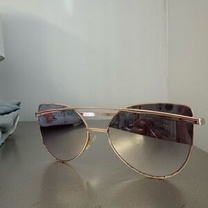 Rose Gold Guess Aviator Sunglasses